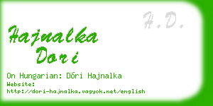 hajnalka dori business card